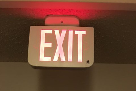 Exit sign replacement in multi unit complex